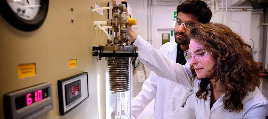 Engineering students working at the King's Buildings campus